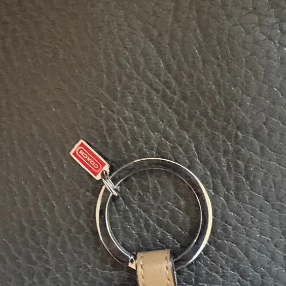 Coach brown dog with red collar and charm key fob - Picture 2 of 6